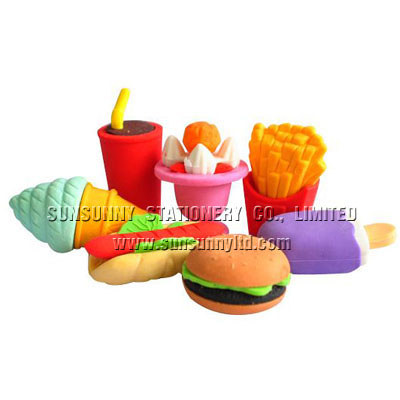 Food shaped erasers