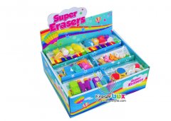 Assorted Erasers in Polybag Displaybox