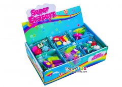 Assorted Erasers in PVC bag Displaybox